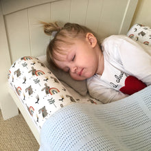 Load image into Gallery viewer, GoBobos BoboBuddy Toddler Bed Guard - White Rabbits